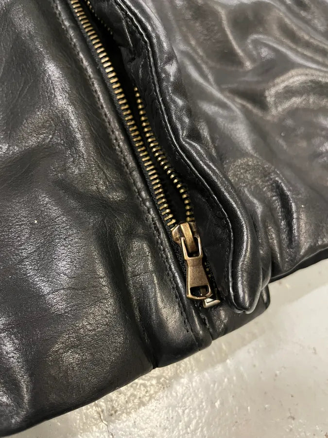 FW2012 Emporio Armani Ninja Asymmetrical Leather Hooded Jacket ZGvznEL 10
