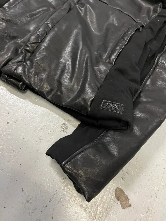 FW2012 Emporio Armani Ninja Asymmetrical Leather Hooded Jacket ZGvznEL 5