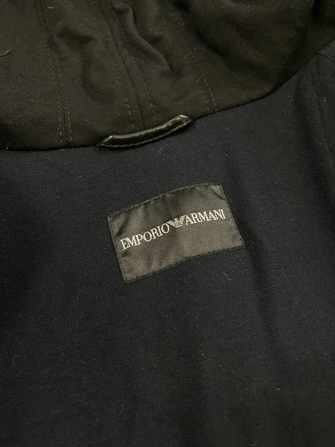 FW2012 Emporio Armani Ninja Asymmetrical Leather Hooded Jacket ZGvznEL 8