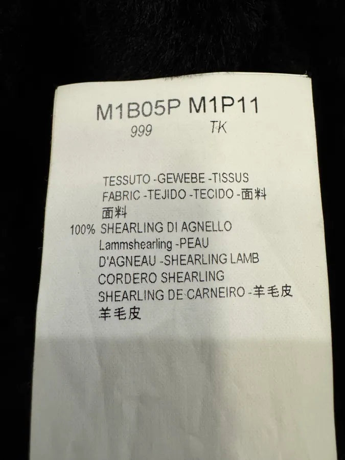 FW2012 Emporio Armani Shearling Black Leather Jacket mfwzFCB 13