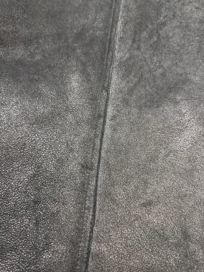 FW2012 Emporio Armani Shearling Black Leather Jacket mfwzFCB 9