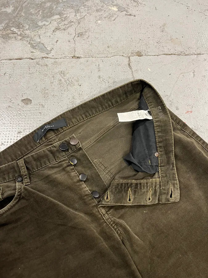 FW2012 Givenchy Khaki Green Velvet Pants by Riccardo Tisci jUzuAOJ 9