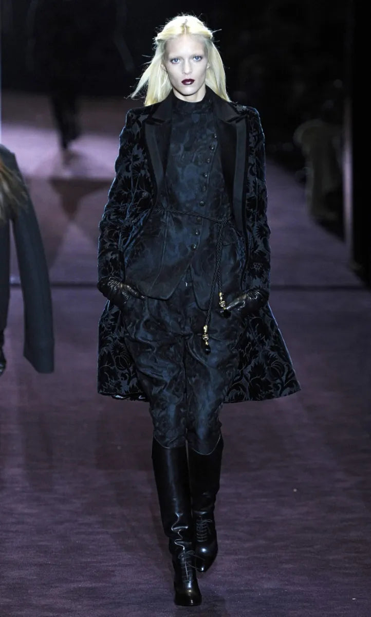 FW2012 Gucci Black Jacquard Asymmetric Blazer by Frida Giannini AZBjUpB 1