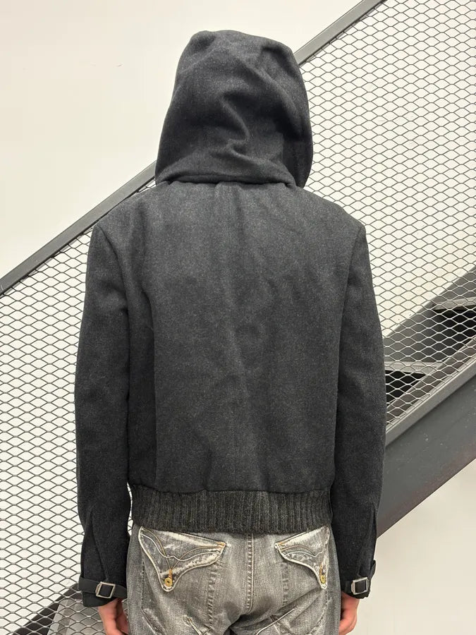FW2012 John Galliano Grey Wool Hooded Coat afJhens 2