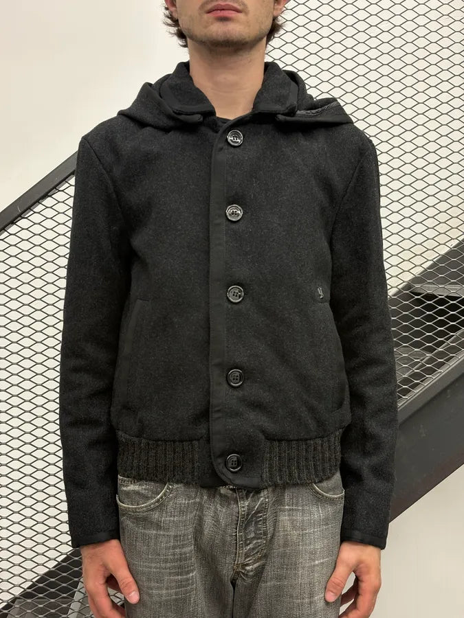 FW2012 John Galliano Grey Wool Hooded Coat afJhens 1