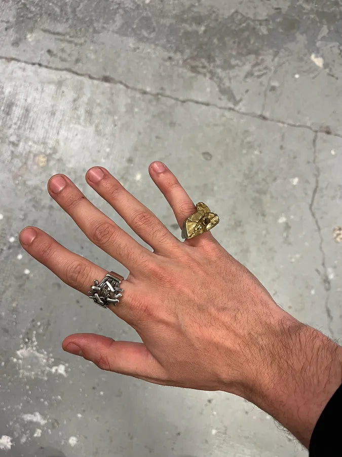 FW2012 Maison Margiela Gold Sculpture Ring (OS) lIONwQl 1