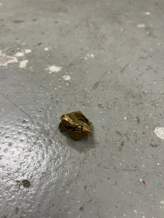 FW2012 Maison Margiela Gold Sculpture Ring (OS) lIONwQl 3