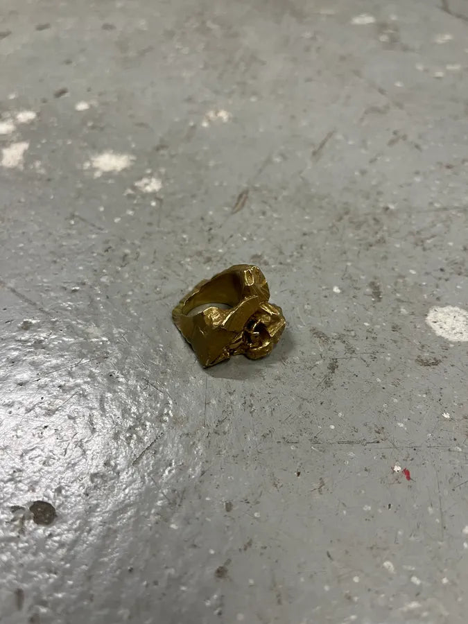 FW2012 Maison Margiela Gold Sculpture Ring (OS) lIONwQl 6