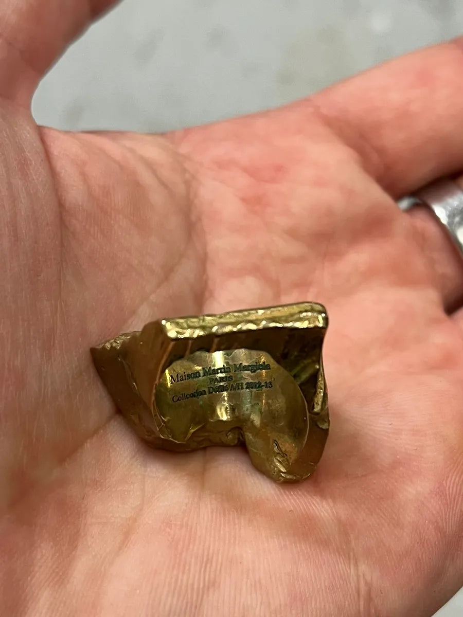 FW2012 Maison Margiela Gold Sculpture Ring (OS) lIONwQl 7