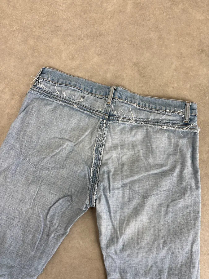 FW2012 Maison Margiela H&M Light Blue Denim Inside-Out Jeans ngIJoam 6