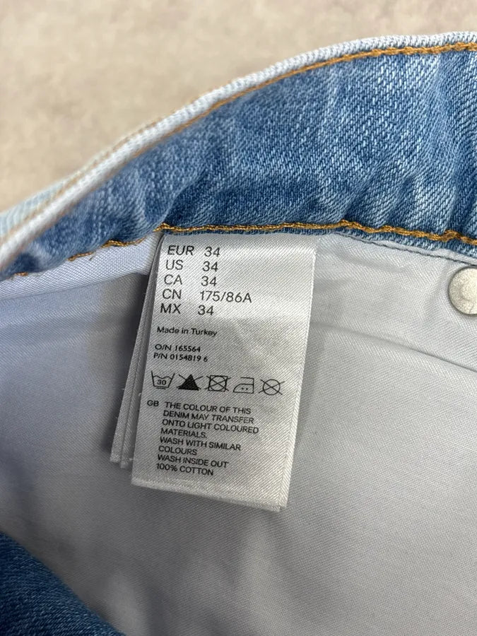 FW2012 Maison Margiela H&M Light Blue Denim Inside-Out Jeans ngIJoam 7