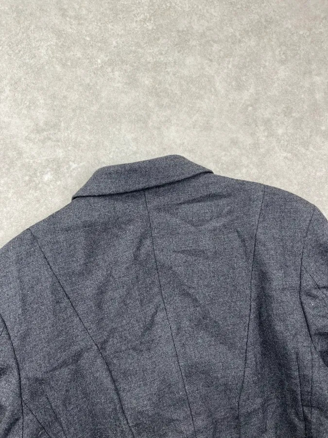 FW2012 Maison Margiela H&M Anthracite Wool Tailored Blazer Jacket zGqQfCV 6