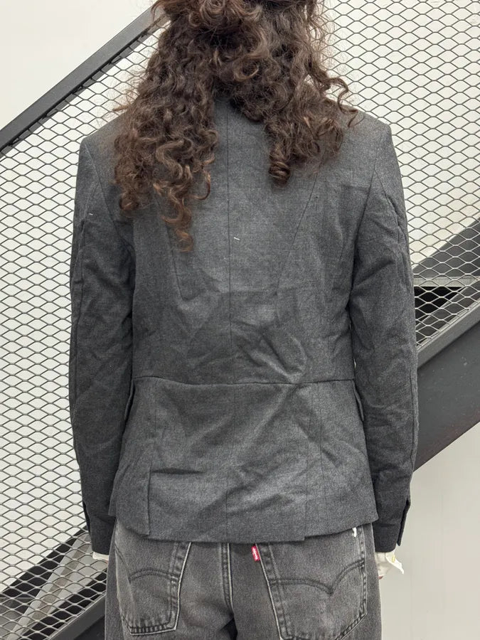 FW2012 Maison Margiela H&M Anthracite Wool Tailored Blazer Jacket zGqQfCV 2
