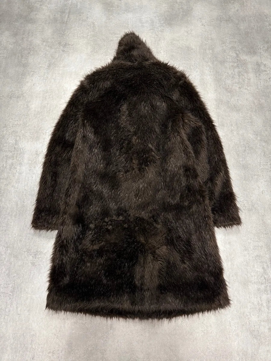 FW2012 Maison Margiela x H&M Faux Fur Long Coat Fnfzliw 2