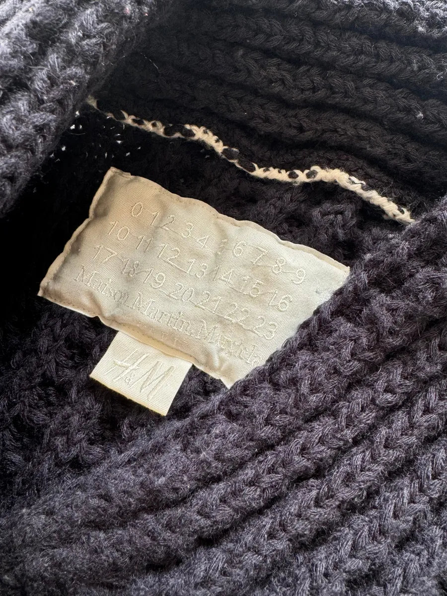 FW2012 Maison Margiela x H&M Wool Navy Cable Knit Sweater FGyTsoA 4