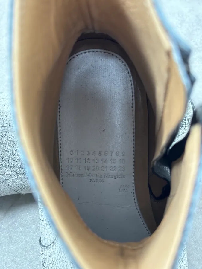 FW2012 Martin Margiela Cream Leather Chelsea Boots Crackled Size 41 PADdKav 10