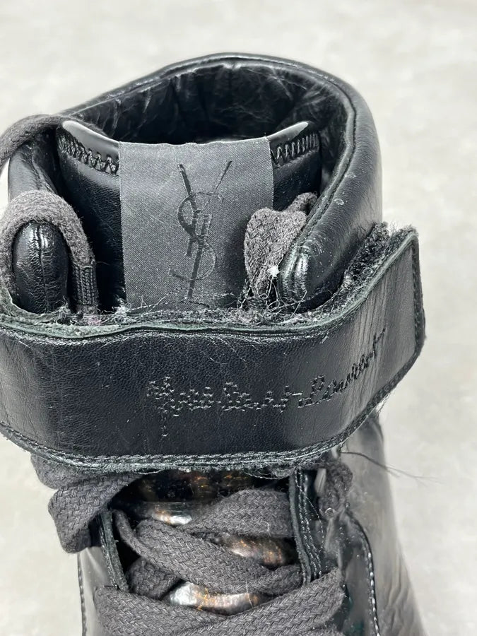 FW2012 Yves Saint Laurent Black Leopard High Leather Sneakers BGTBTgz 7