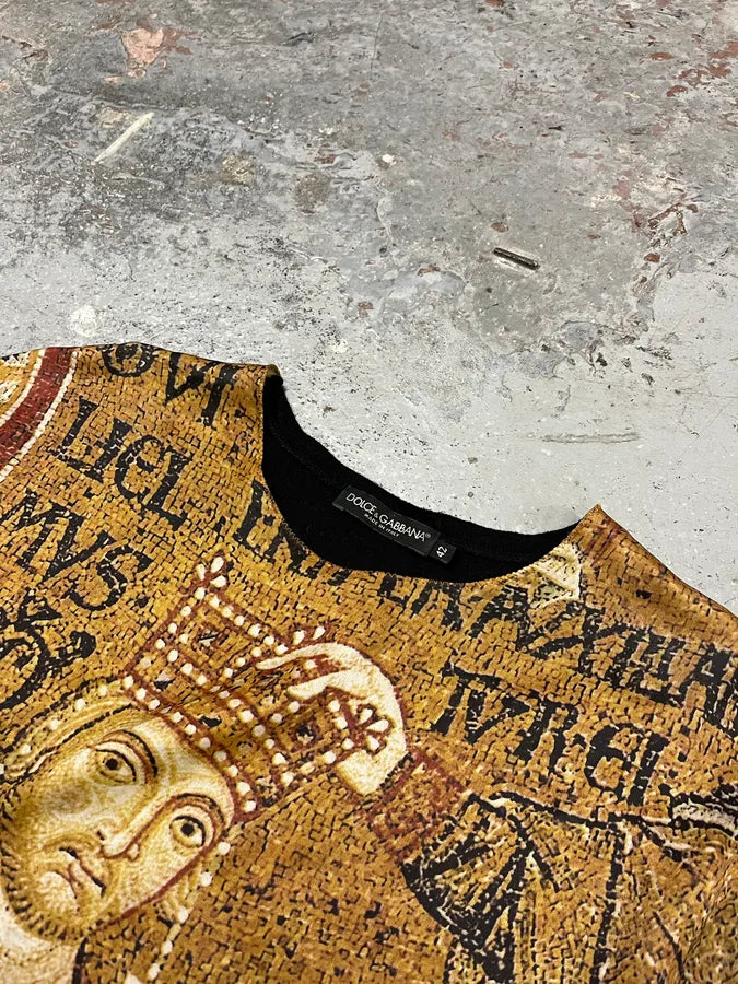 FW2013 Dolce & Gabbana Golden Mosaics Cathedral Black Longsleeves (M) NZzhKfl 4