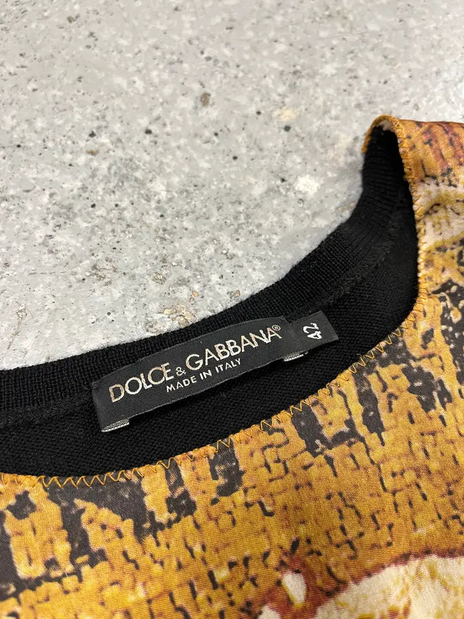 FW2013 Dolce & Gabbana Golden Mosaics Cathedral Black Longsleeves (M) NZzhKfl 7