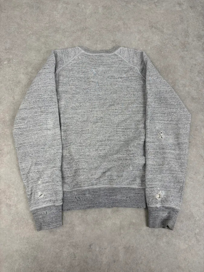 FW2013 Dsquared2 Grey Distressed Boxing Sweater bflCWiy 5