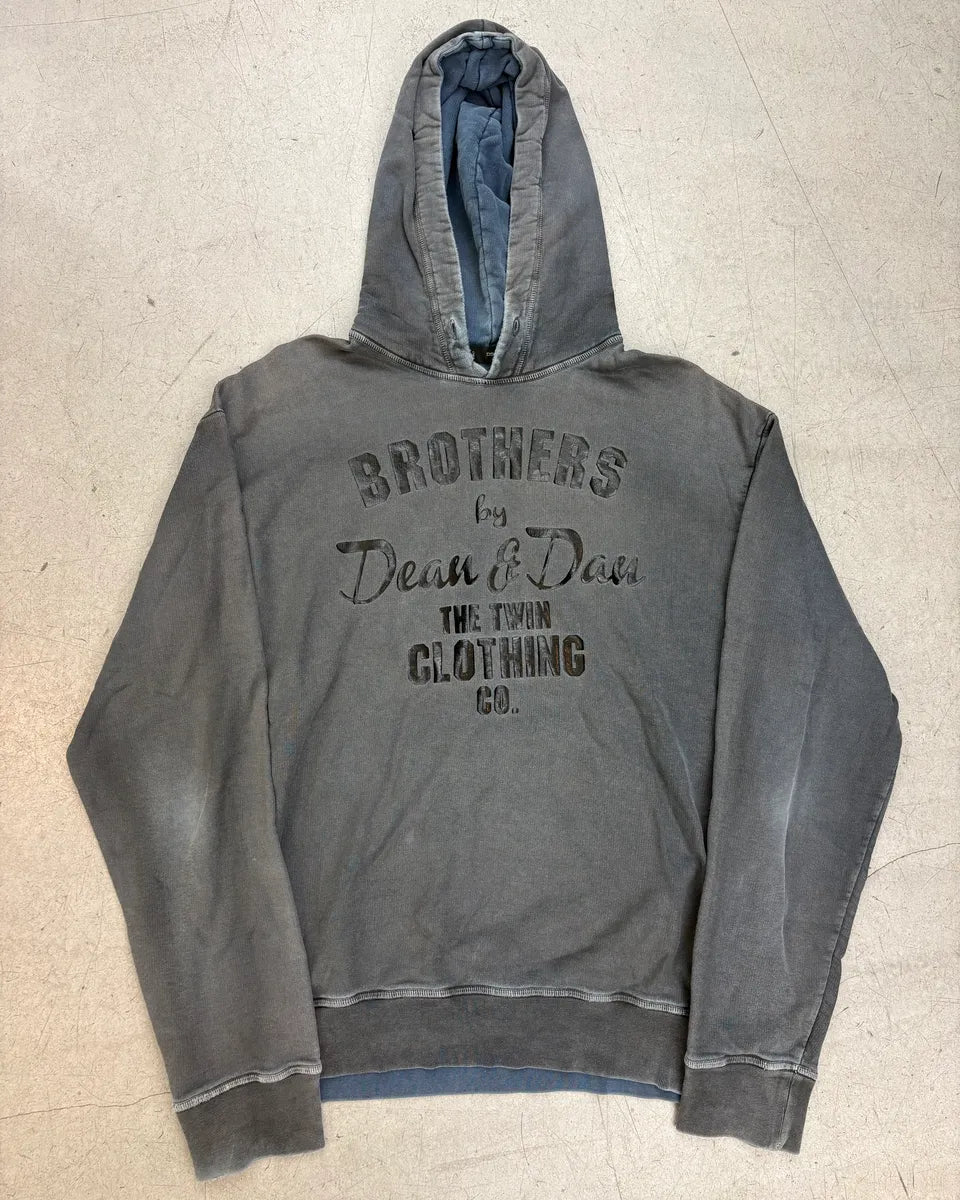 AW2013 Dsquared2 Grey Stone Washed Faded Hoodie lUuKAew 0