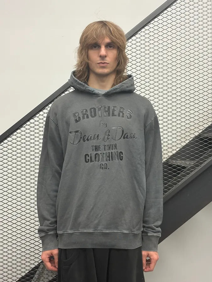 AW2013 Dsquared2 Grey Stone Washed Faded Hoodie lUuKAew 1