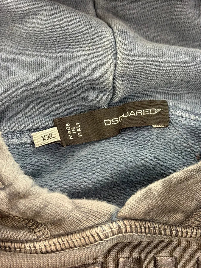 AW2013 Dsquared2 Grey Stone Washed Faded Hoodie lUuKAew 8