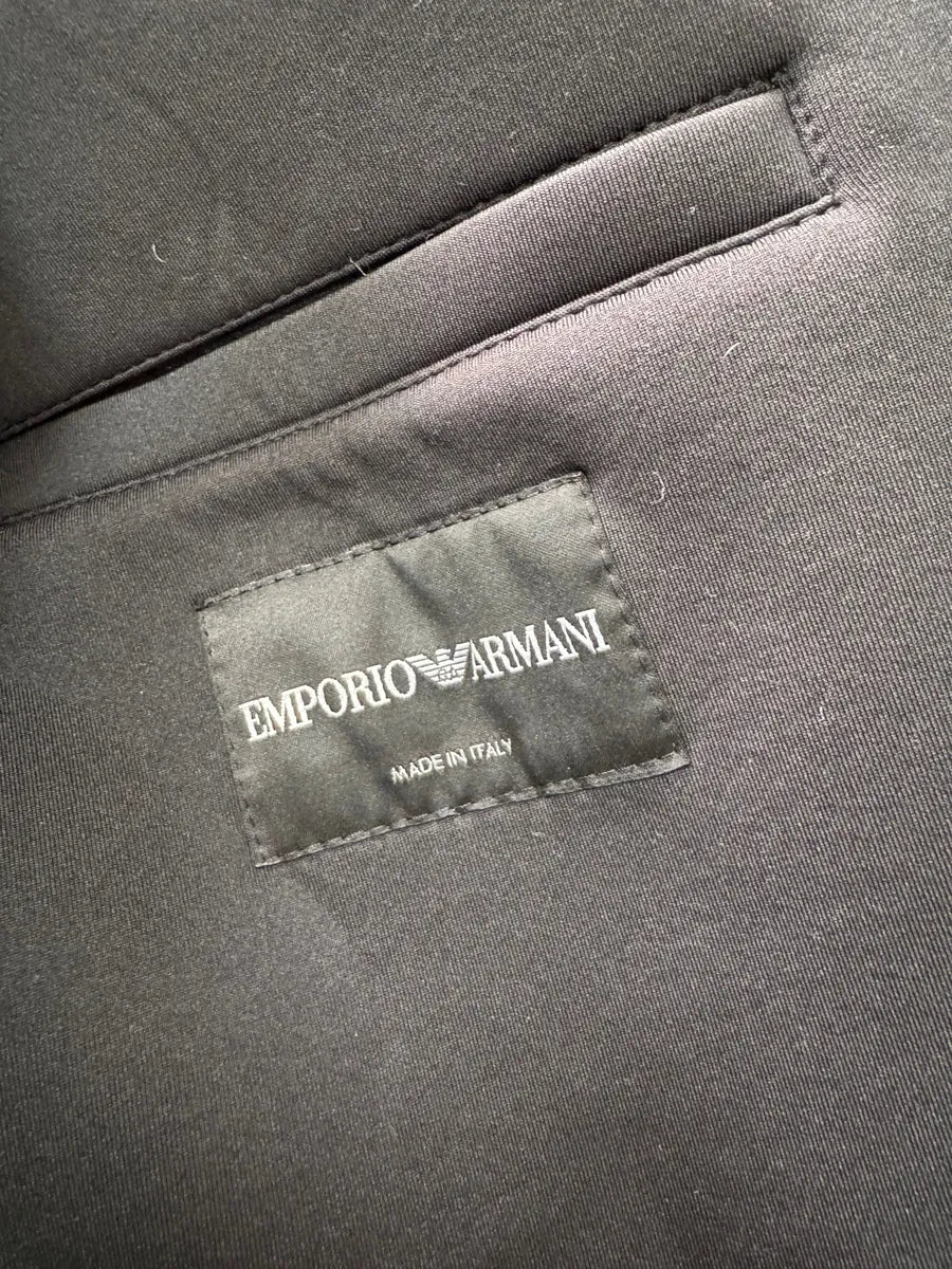 FW2013 Emporio Armani Asymmetrical Losange Leather Jacket (M) YULqboK 7