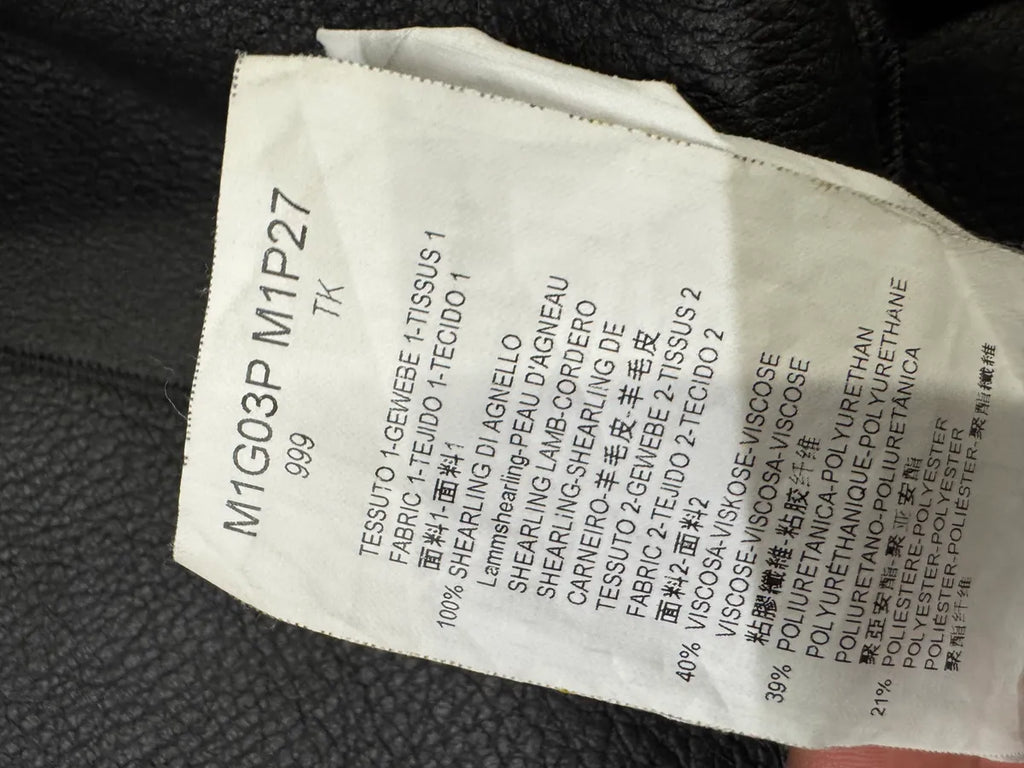 FW2013 Emporio Armani Black Sherling Wool Sleeves Jacket (L) 10