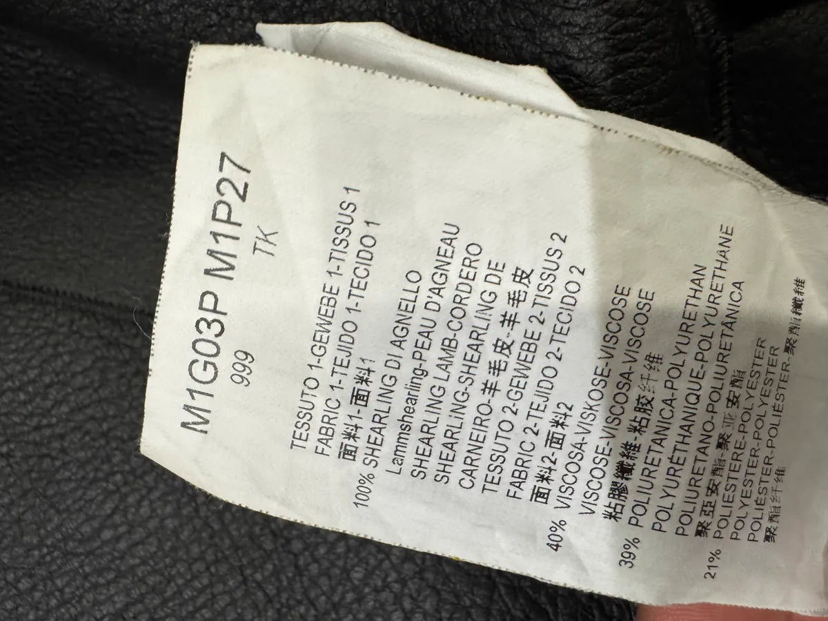 FW2013 Emporio Armani Black Sherling Wool Sleeves Jacket (L) 10