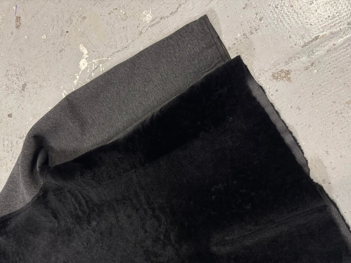 FW2013 Emporio Armani Black Sherling Wool Sleeves Jacket (L) 5