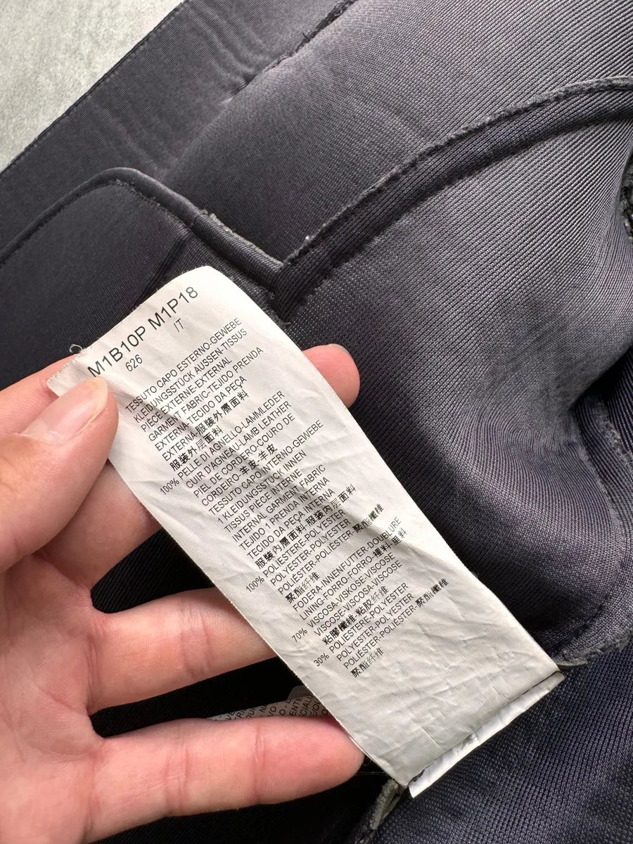 FW2013 Emporio Armani Holes Imperial Leather Jacket jSUmFVT 9