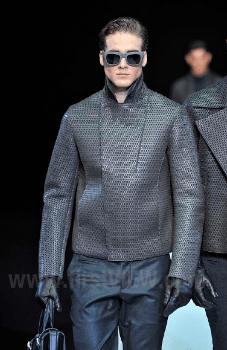 FW2013 Emporio Armani Holes Imperial Leather Jacket jSUmFVT 1