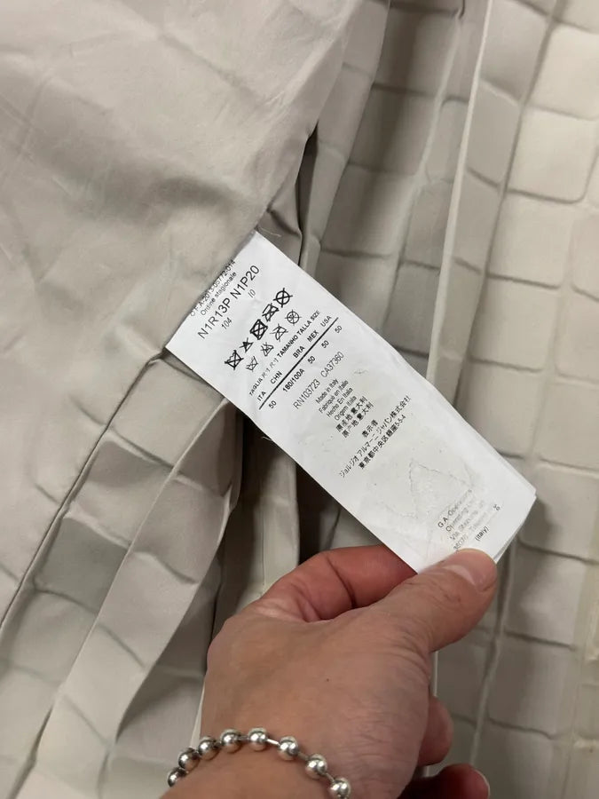 SS2014 Emporio Armani Square Beige Leather Bomber Jacket vAhGjnT 10