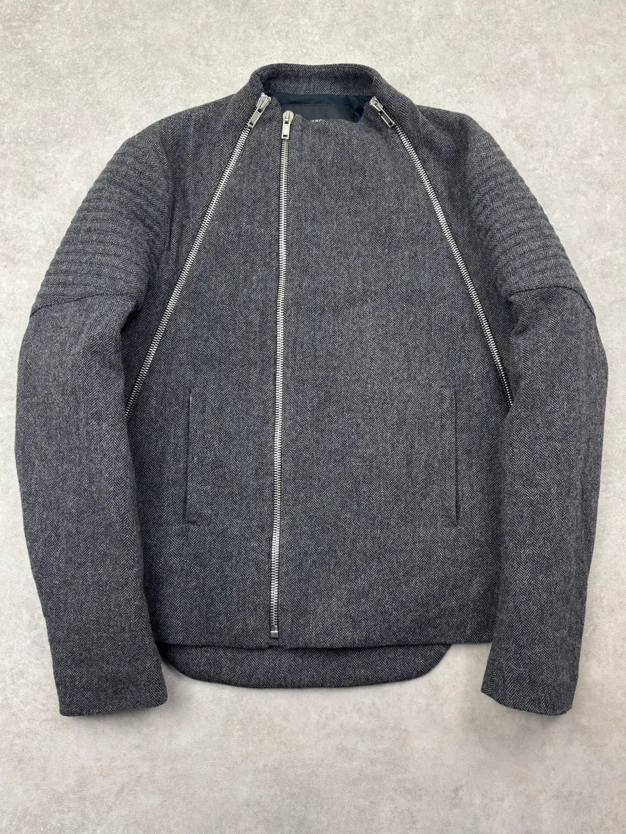 FW2013 Givenchy Grey Wool Multi Zip Jacket by Riccardo Tisci zruSznx 0