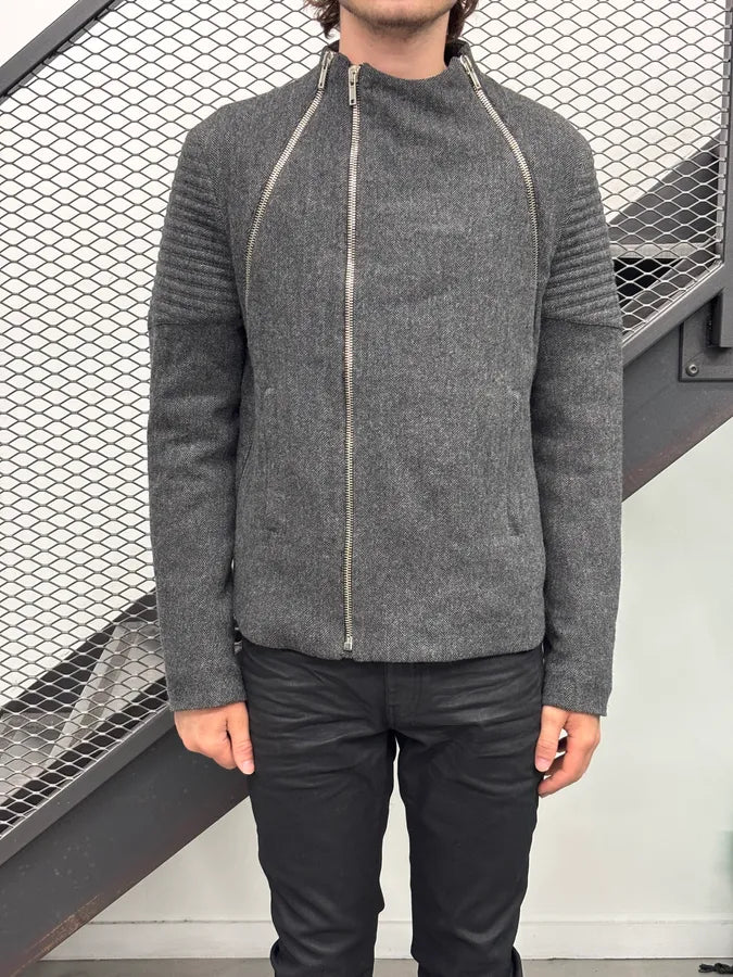 FW2013 Givenchy Grey Wool Multi Zip Jacket by Riccardo Tisci zruSznx 1