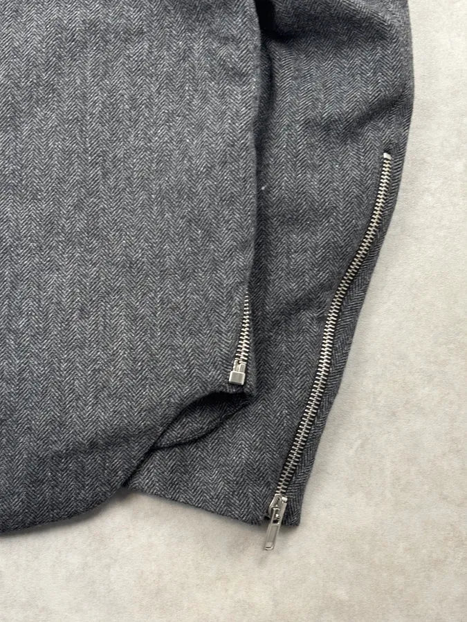 FW2013 Givenchy Grey Wool Multi Zip Jacket by Riccardo Tisci zruSznx 9