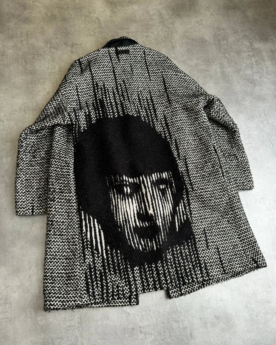 FW2013 Jean Paul Gaultier Gloomy Shadow Japan Profile Coat JikKYMQ 14