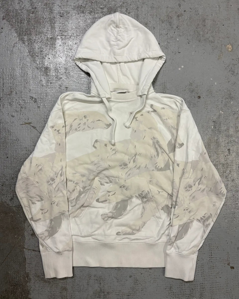 FW2013 Kenzo Cream Cotton Polar Bear Hoodie DTHHXtx 0