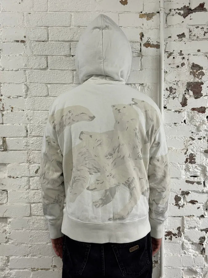 FW2013 Kenzo Cream Cotton Polar Bear Hoodie DTHHXtx 2