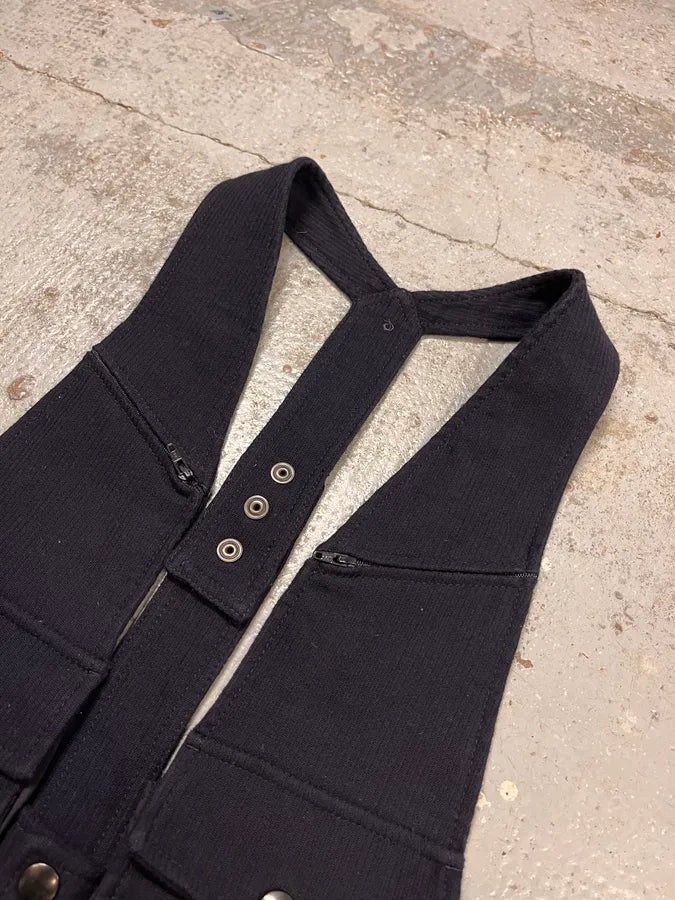 FW2013 Maison Margiela Navy Corduroy Cargo Tactical Vest  CMksXGV 3