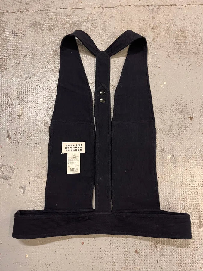 FW2013 Maison Margiela Navy Corduroy Cargo Tactical Vest  CMksXGV 5