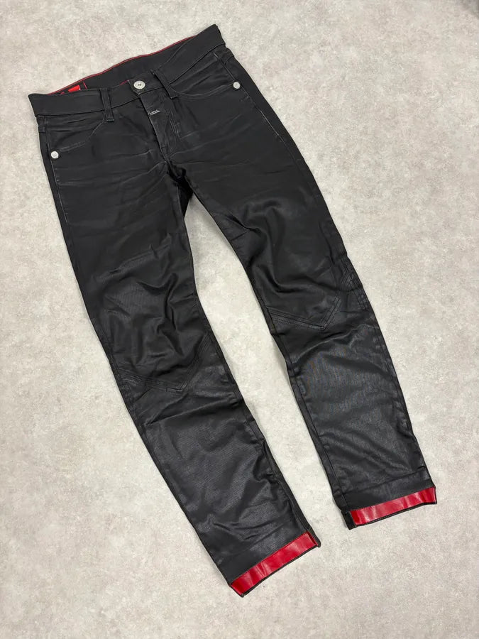 FW2013 Marithé + François Girbaud Black Waxed Denim Jeans WnLPawF 4