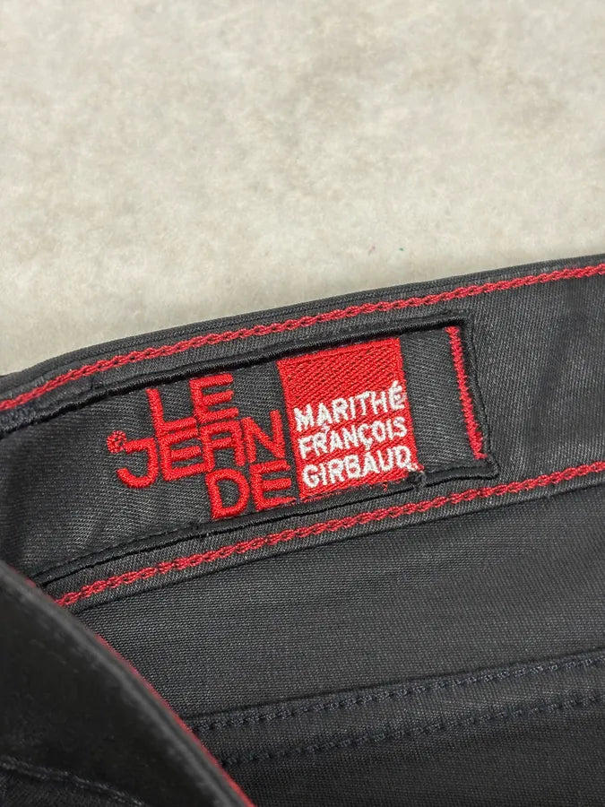 FW2013 Marithé + François Girbaud Black Waxed Denim Jeans WnLPawF 12