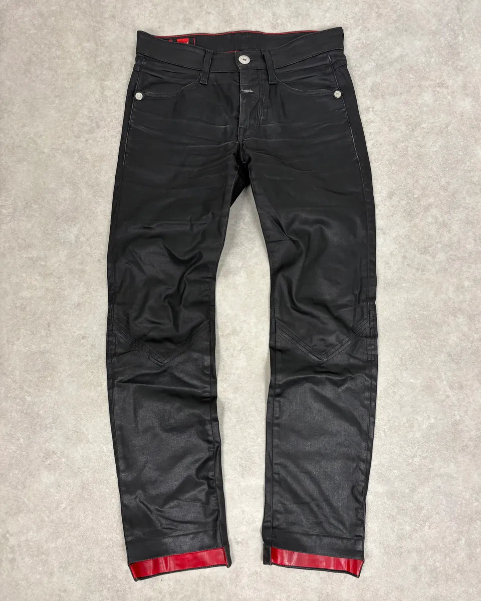 FW2013 Marithé + François Girbaud Black Waxed Denim Jeans WnLPawF 0