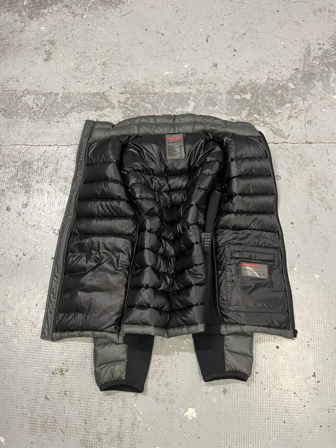 FW2013 Prada Grey Puffer Jacket esKGNjf 10