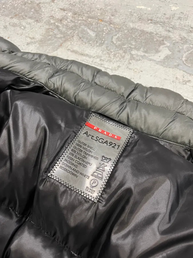 FW2013 Prada Grey Puffer Jacket esKGNjf 11