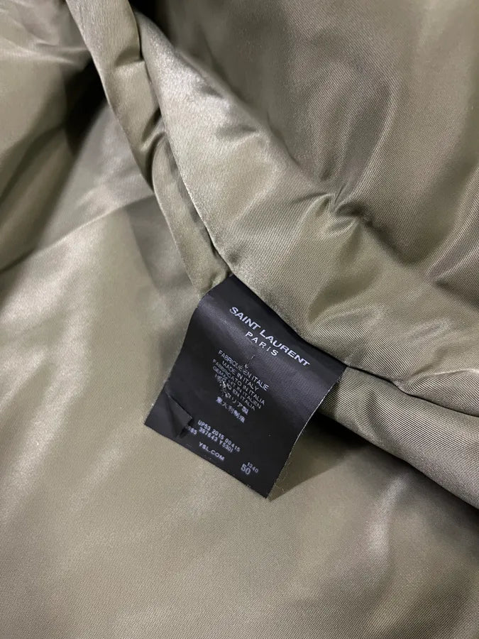 FW2013 Saint Laurent Khaki Nylon Cargo Bomber Jacket NlJPeVb 11