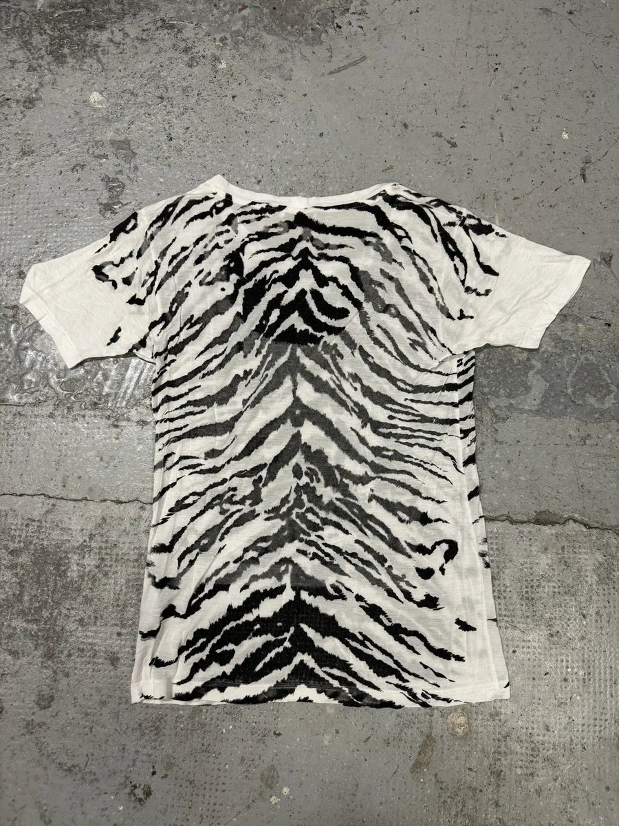 FW2013 Saint Laurent Zebra White T-Shirt KFhmHwK 1