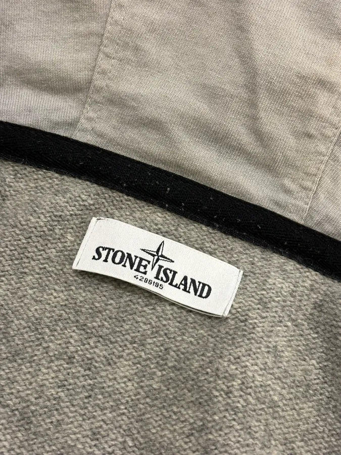 FW2013 Stone Island Grey Wool Compass Patch Zip-up Hoodie ZFRliyd 10